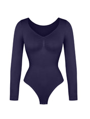 Long Sleeve Ruched Bodysuit