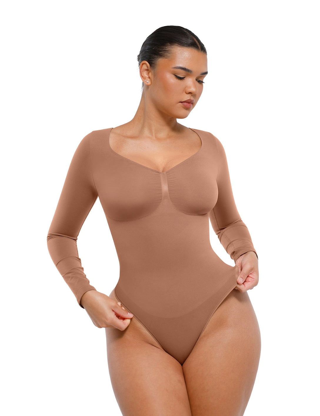 Long Sleeve Ruched Bodysuit