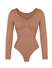 Long Sleeve Ruched Bodysuit