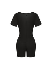 Square Neck Short Sleeve Jumpsuit
