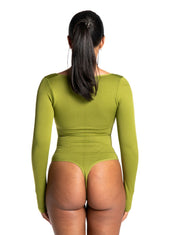 Long Sleeve Thong Bodysuit